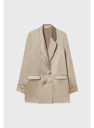 Silk Laundry Relaxed Blazer - Graphite