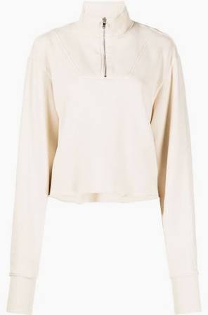 Les Tien Haley Crop Half Zip Pullover