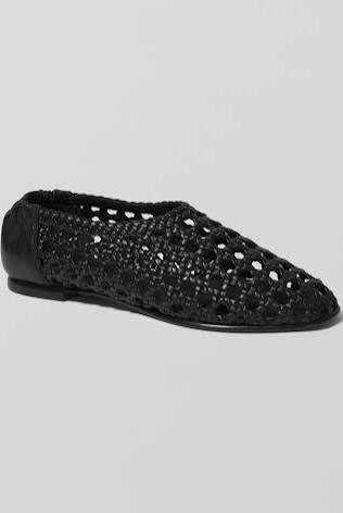 Simkhai Eden Woven Leather Ballet Flat - Black