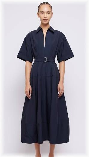 Simkhai Deanna Short Sleeve Belted Dress