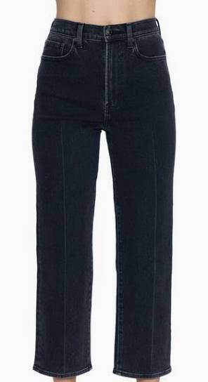 Pistola Cassie Super High Rise Straight Crop in Blackbox