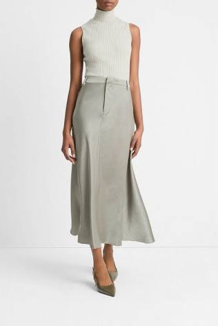 Vince Satin Trouser A Line Skirt