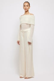 Simkhai Mercer Pleated Pant - Ecru