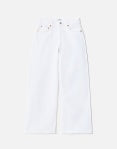 RE/DONE Mid Rise Wide Leg Crop - White