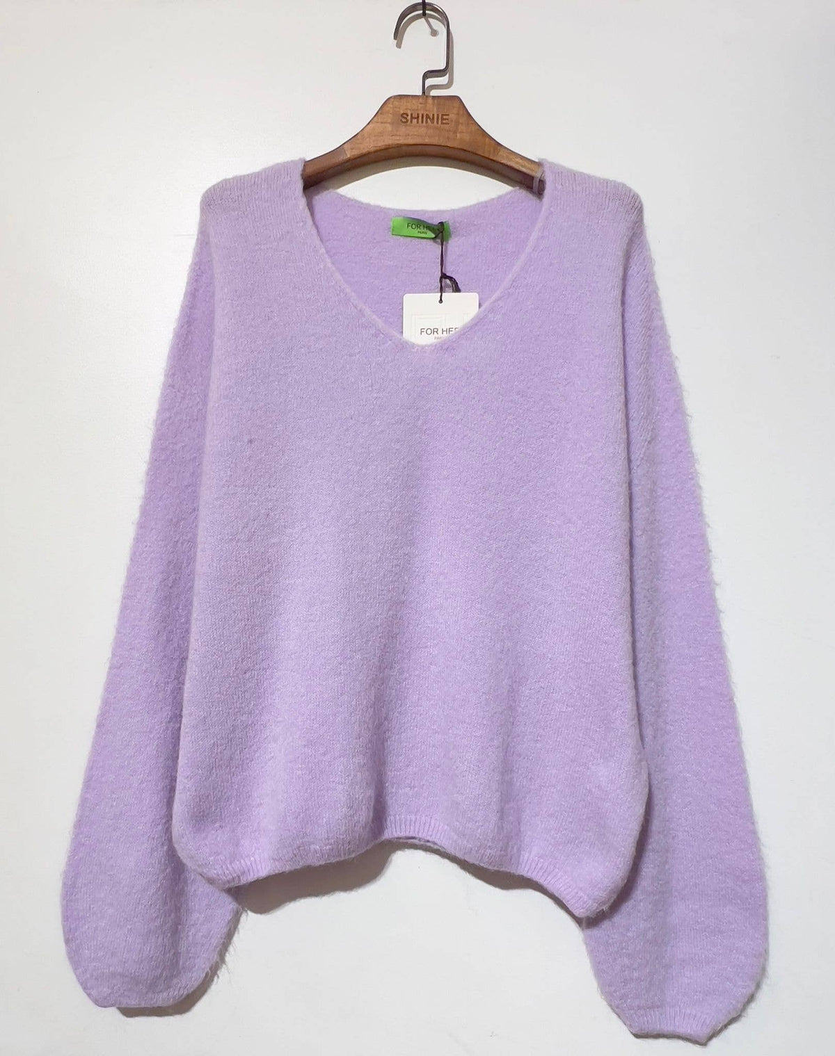 FOR HER PARIS - Fine-knit baby alpaca V-neck sweater