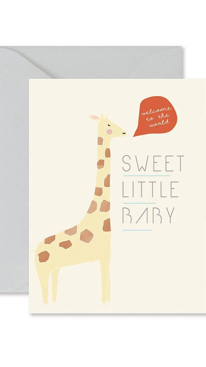 Ginger P. Designs Giraffe Sweet Little Baby Card