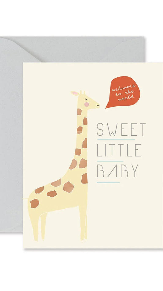 Ginger P. Designs Giraffe Sweet Little Baby Card