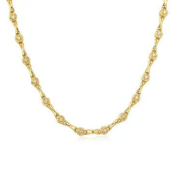 LUV AJ The Coquille Tennis Necklace