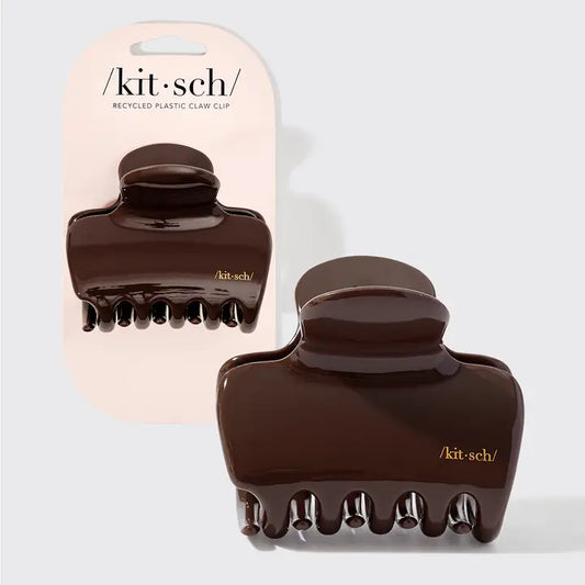 Kitsch Recycled Plastic Puffy Cloud Clip - Chocolate
