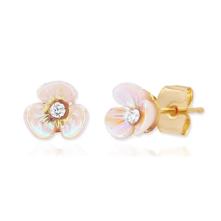 Tai Tiny Iridescent Flowers - Pink