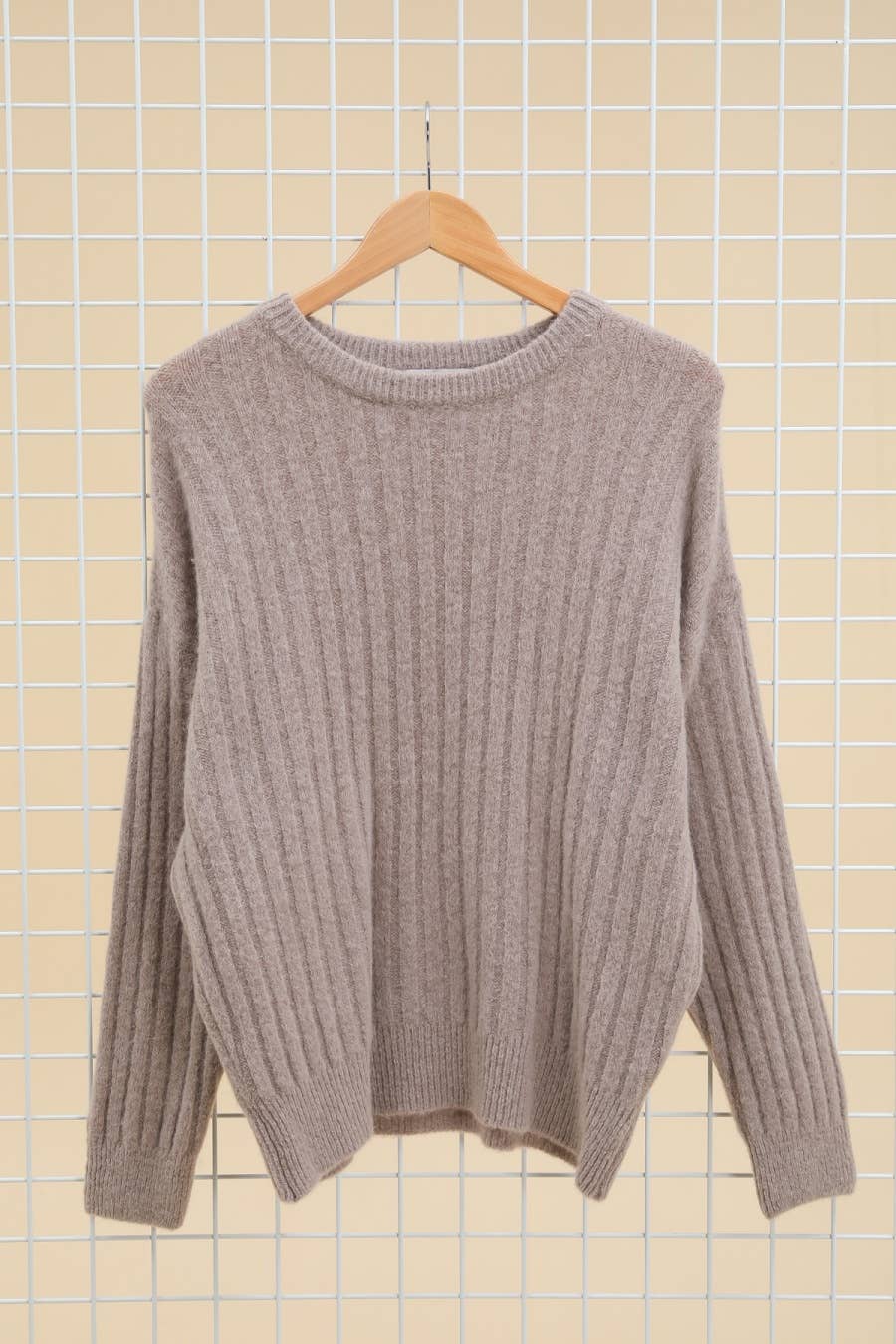 NAÏS PARIS - 45% BABY ALPACA ROUND-NECK SWEATER