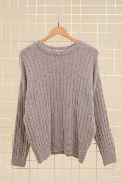 NAÏS PARIS - 45% BABY ALPACA ROUND-NECK SWEATER