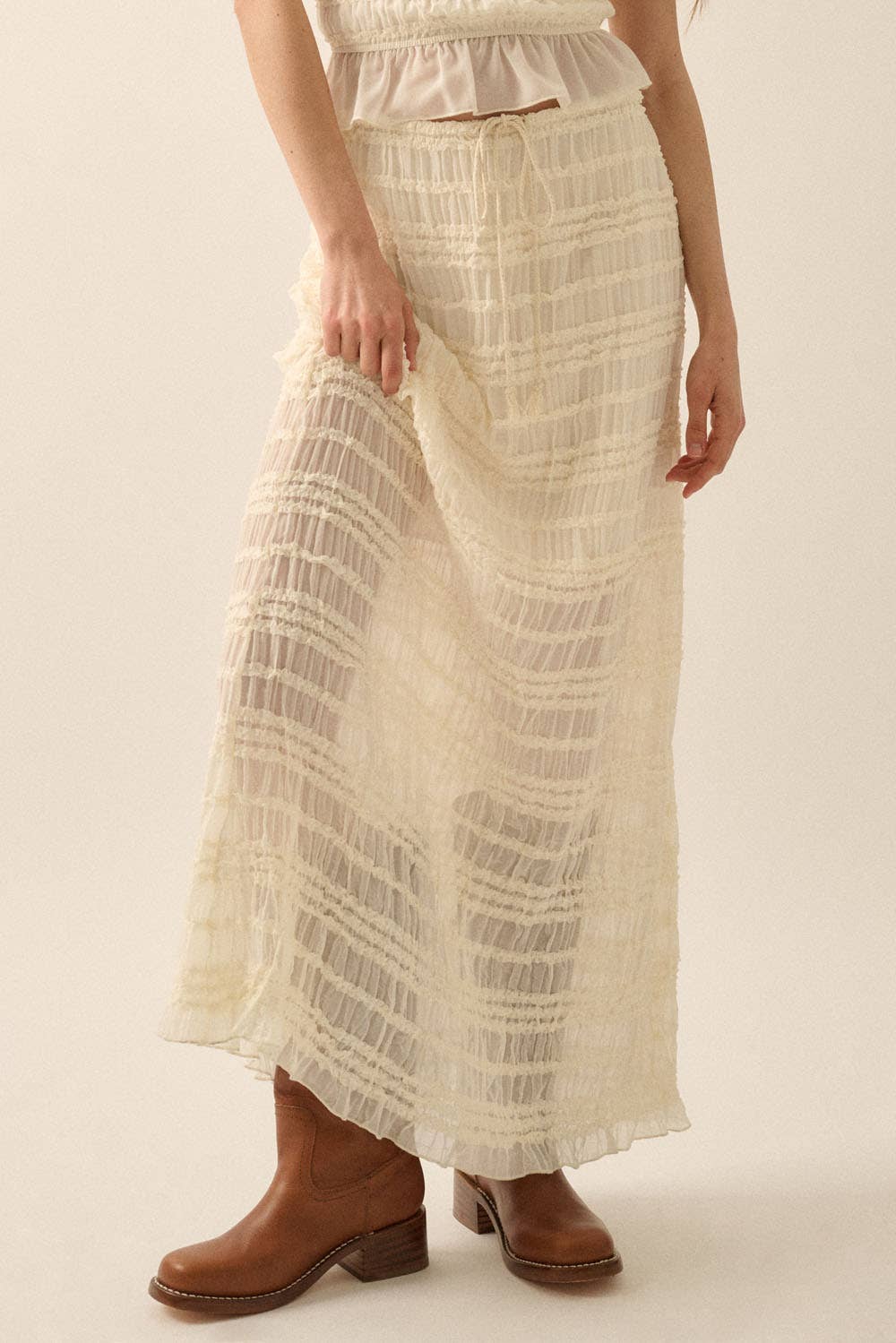 Ruffled Maxi Skirt