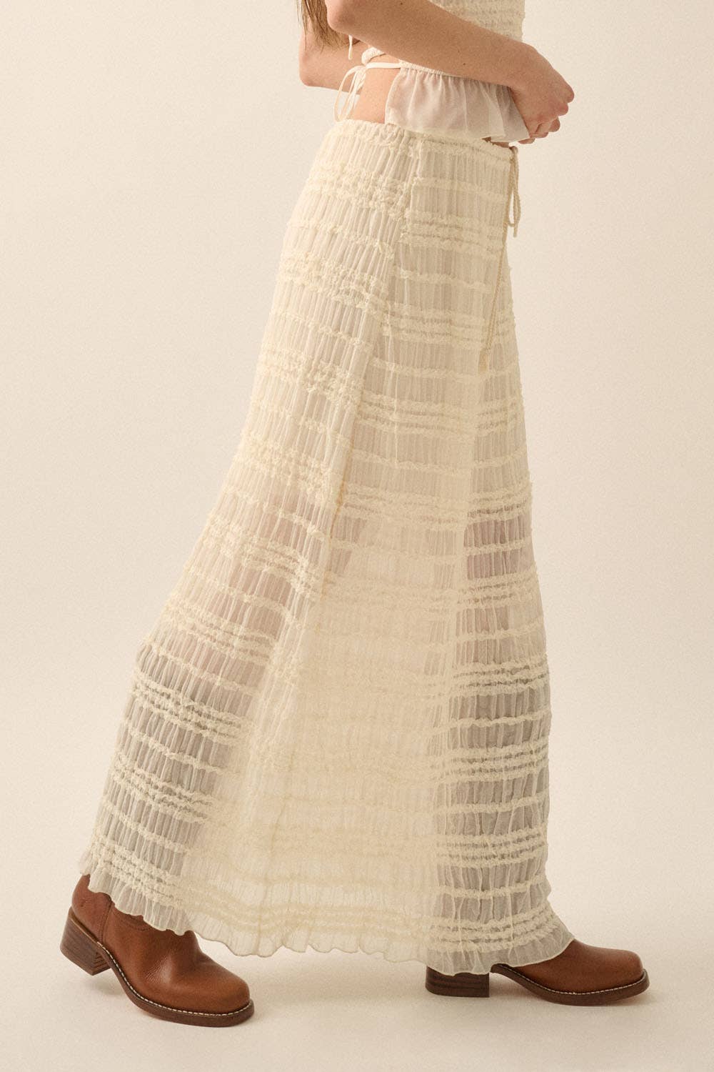 Ruffled Maxi Skirt