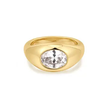 LUV AJ The Oval Orbit Bezel Ring