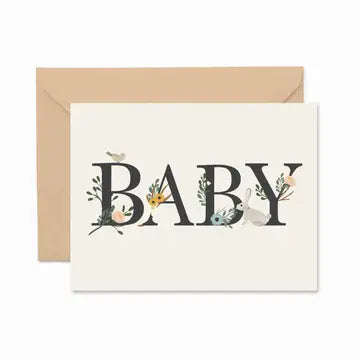 Ginger P. Designs Baby Floral Card