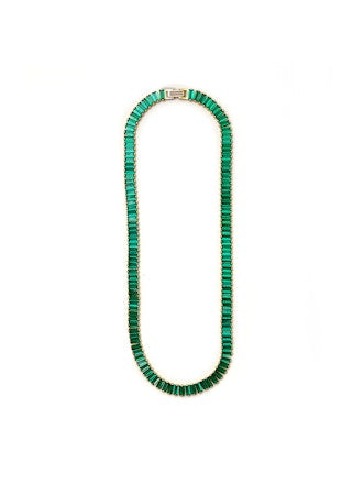 Clare V. Baguette Collar Necklace - Emerald