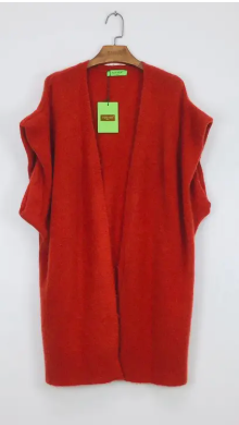 FOR HER PARIS - Plain sleeveless baby alpaca vest