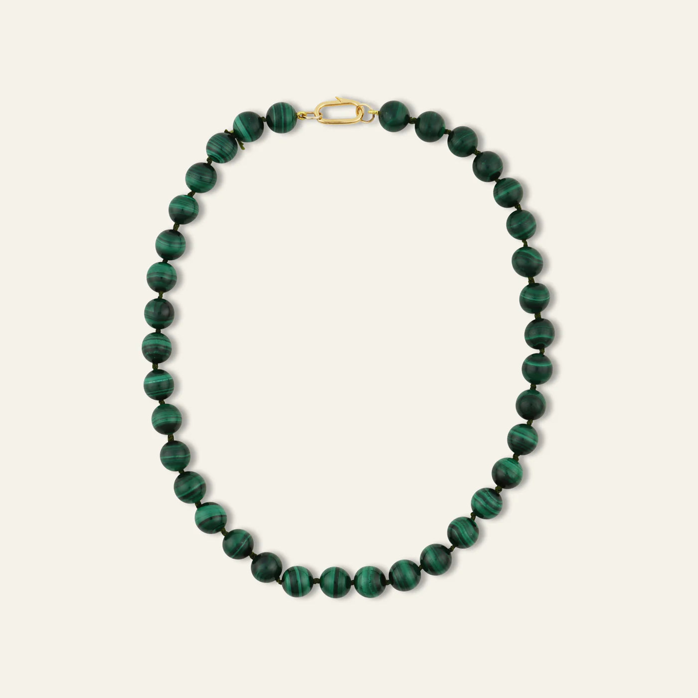 Hart Malachite Strand with Ribbed Heart of Gold