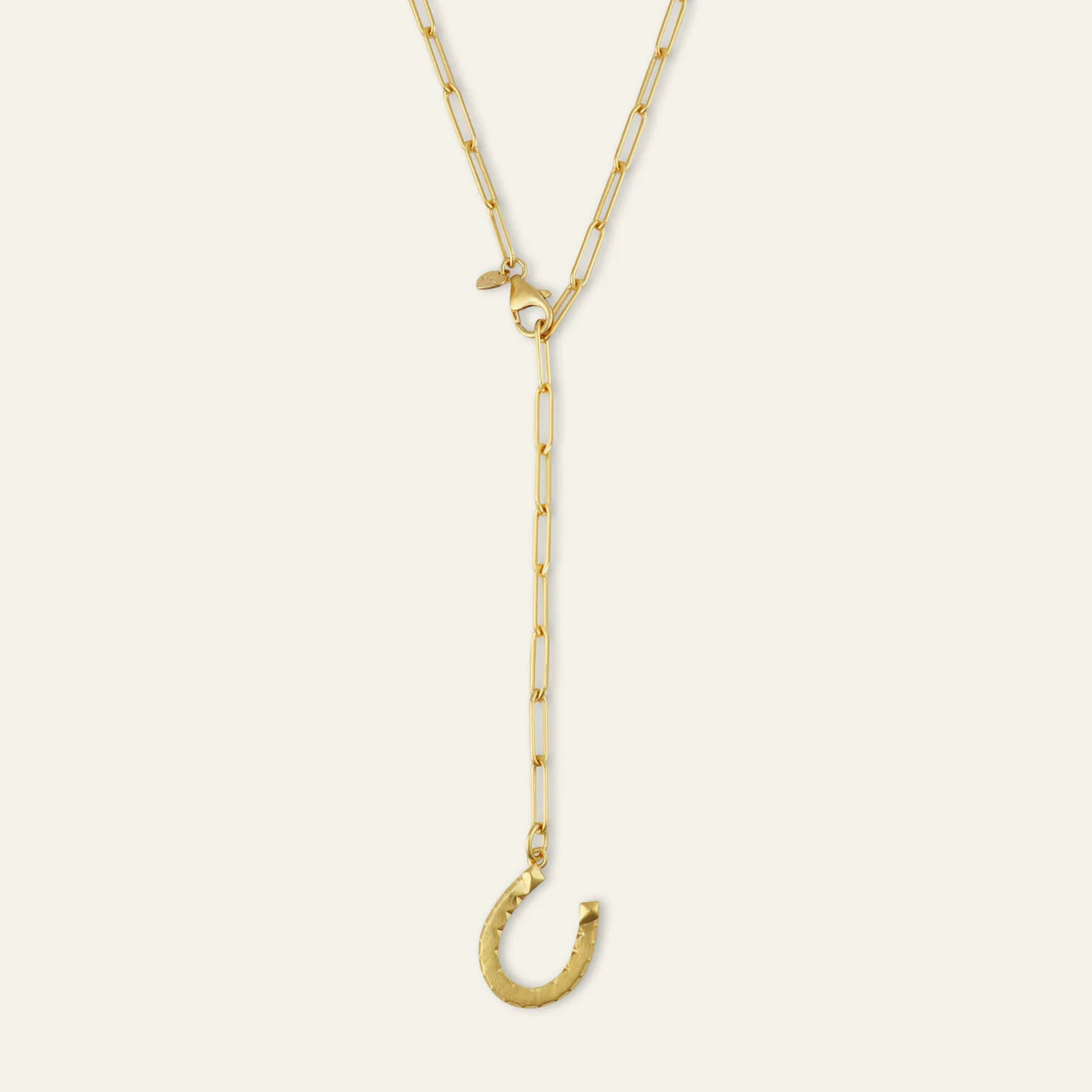 Hart Long Link Lariat with Fortuna Horseshoe