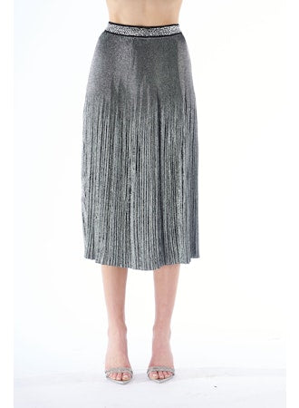Le Superbe Foil Pleated Skirt