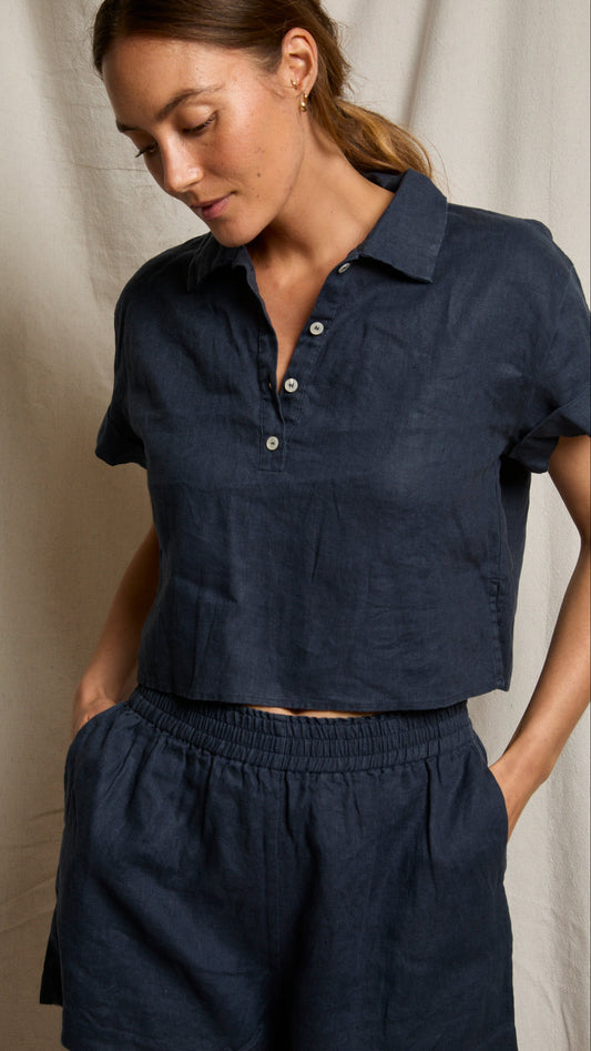 Perfect White Tee Tabitha Linen Top