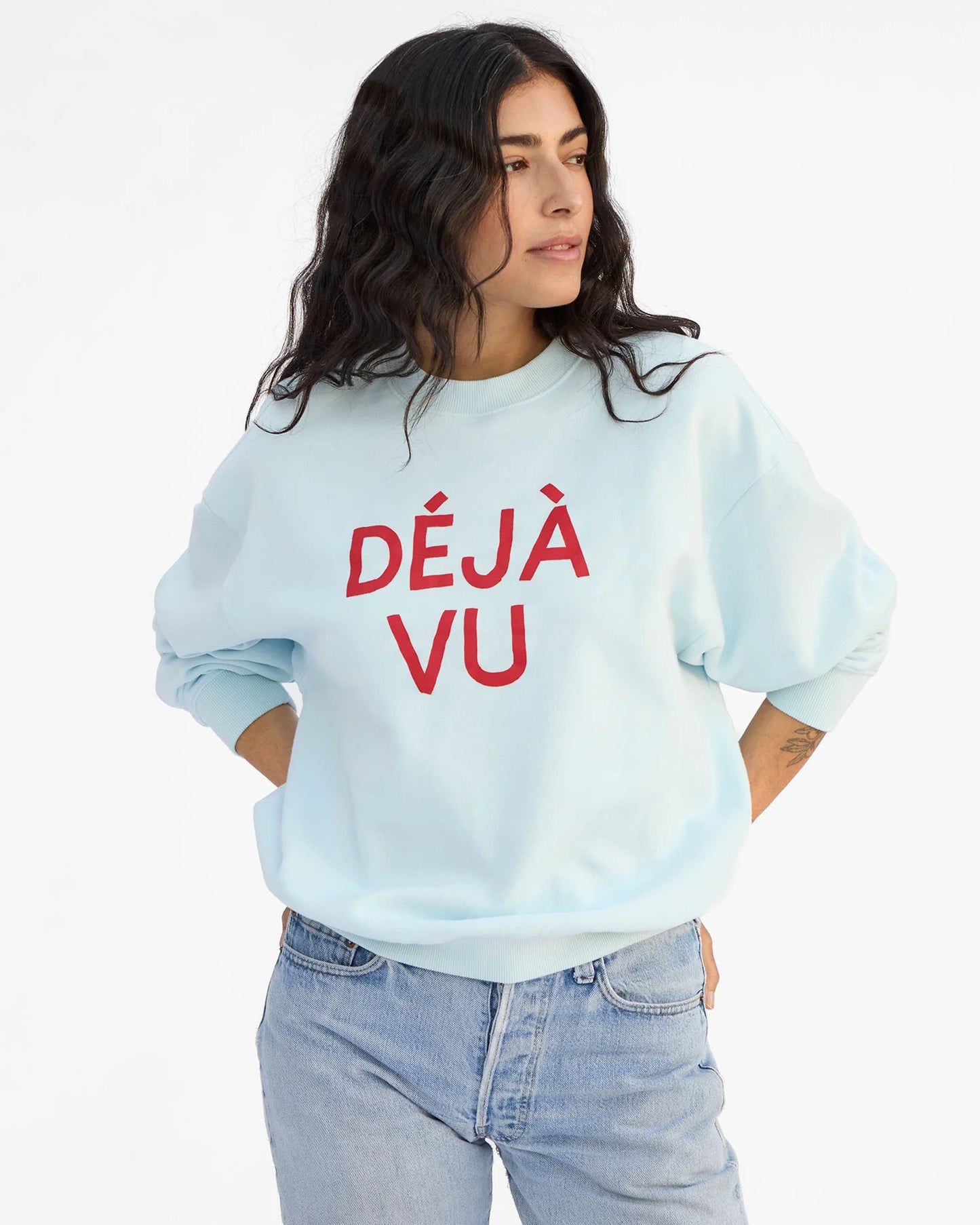 Clare V. Oversized Dejavu Sweatshirt