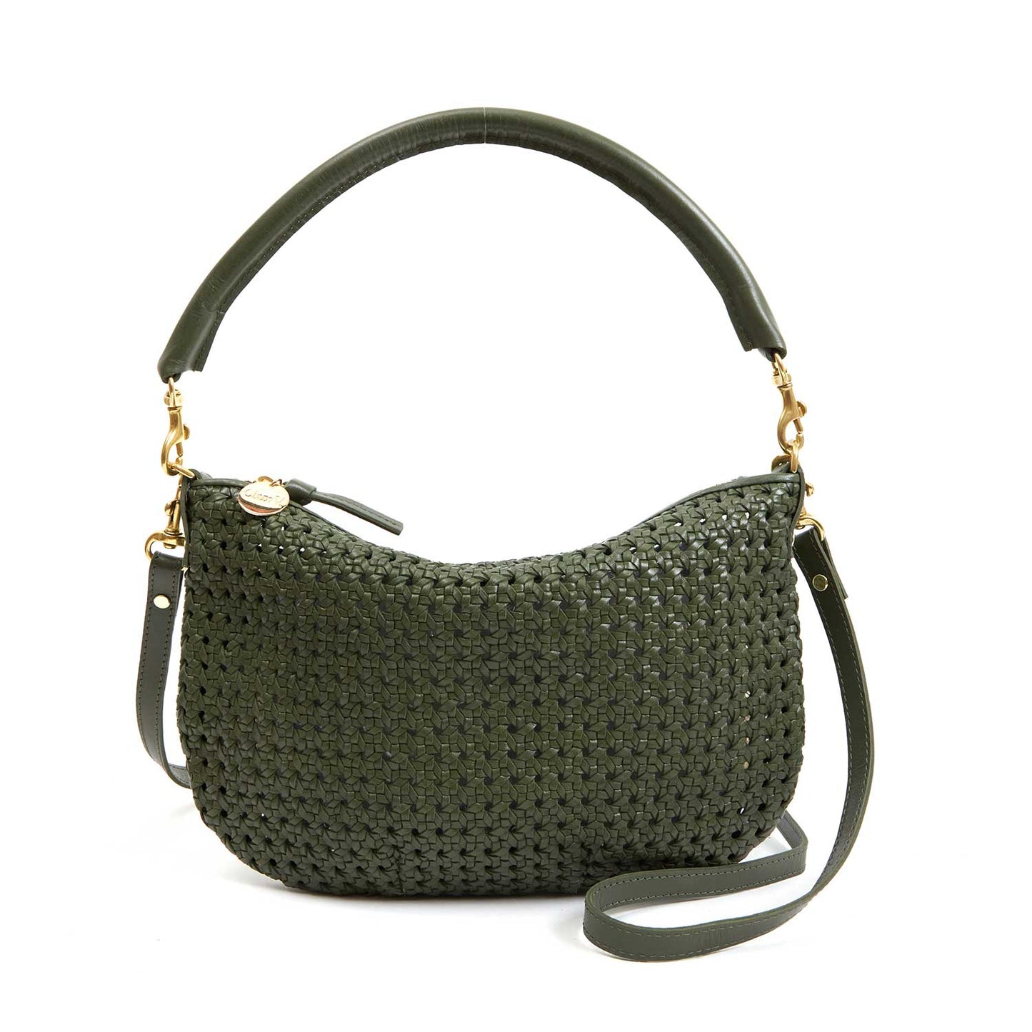 Clare V. Petit Moyen Messenger Rattan - Army