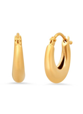 Tai Thin Graduated Gold Vermeil Huggies