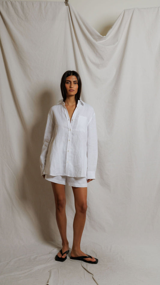 Perfect White Tee Lorelai Linen Shirt