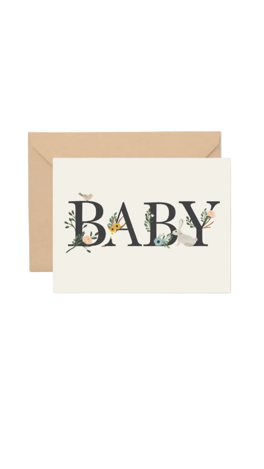 Ginger P. Designs Baby Floral Card