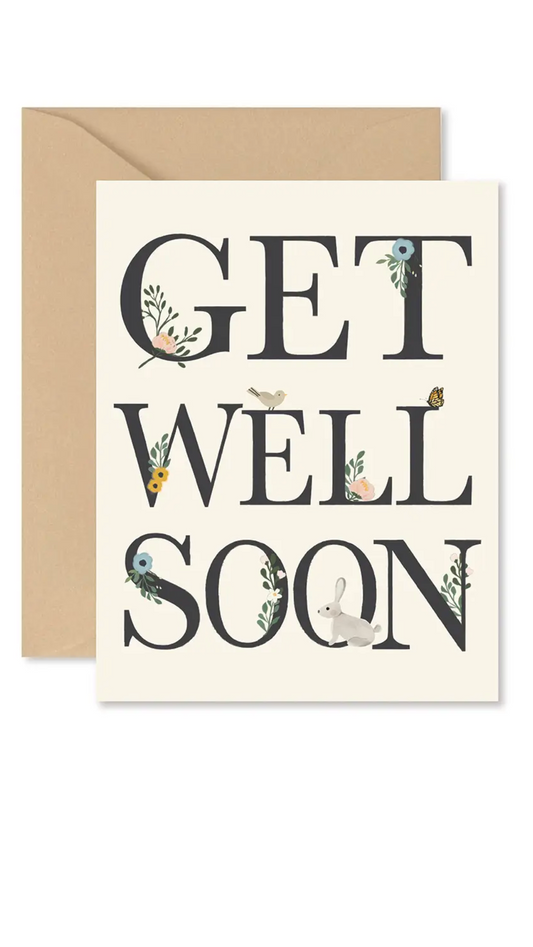 Ginger P. Designs Get Well Soon Floral Card