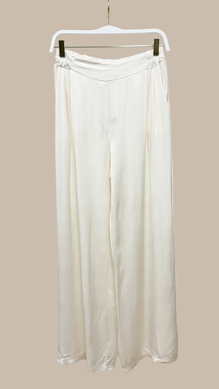 Milio Milano Silky Straight Leg Pants - Butter