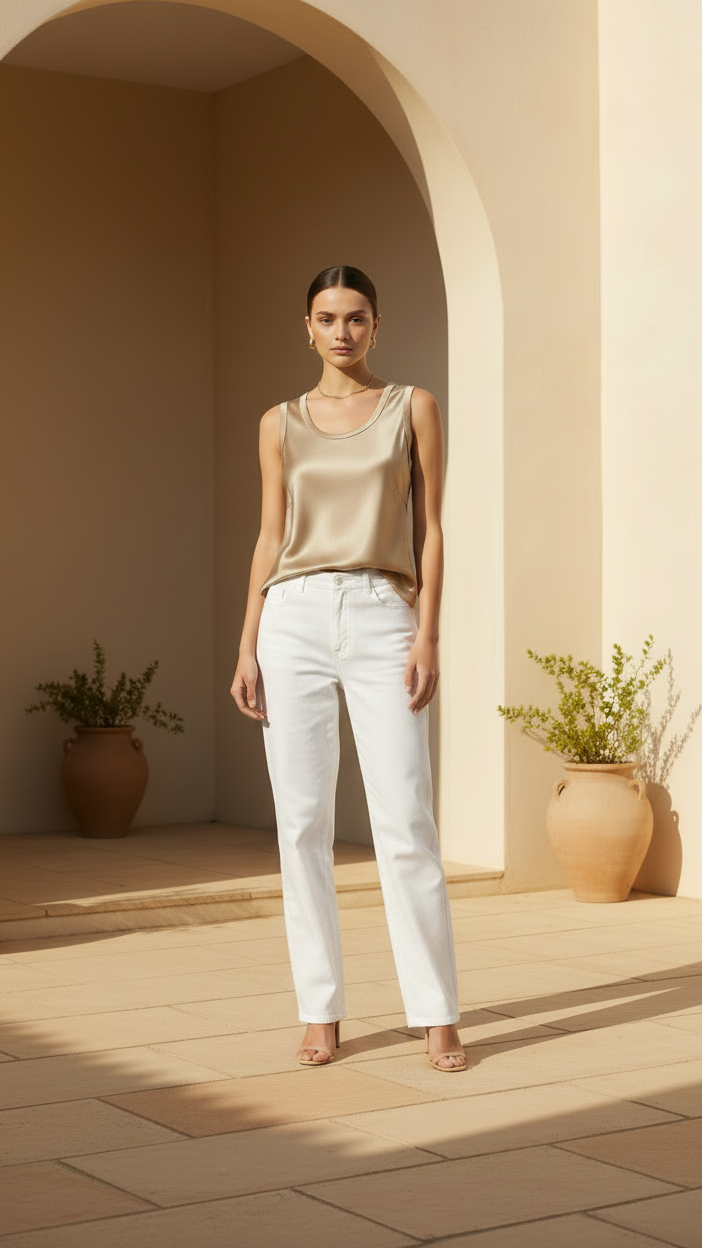 Milio Milano Sleeveless Silky Top