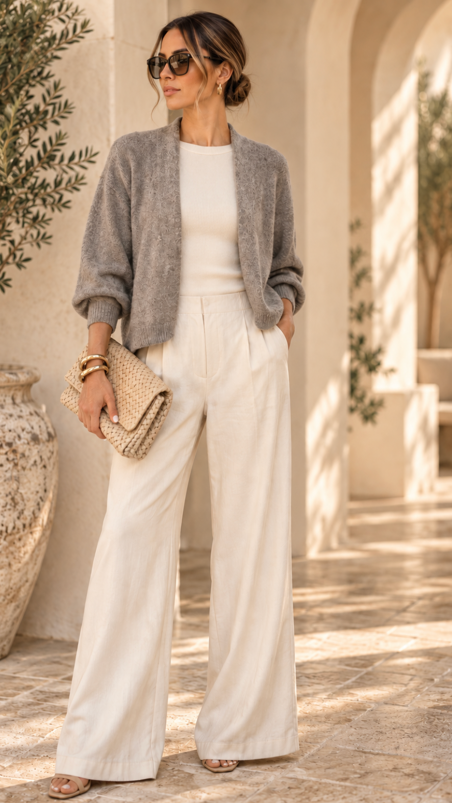 Milio Milano Open Knit Cardigan – Mochaccino