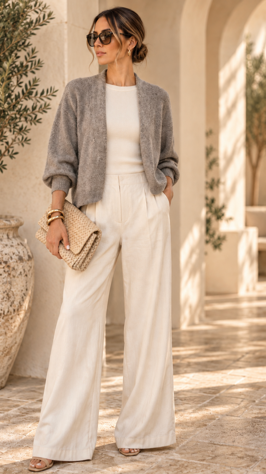 Milio Milano Open Knit Cardigan – Mochaccino
