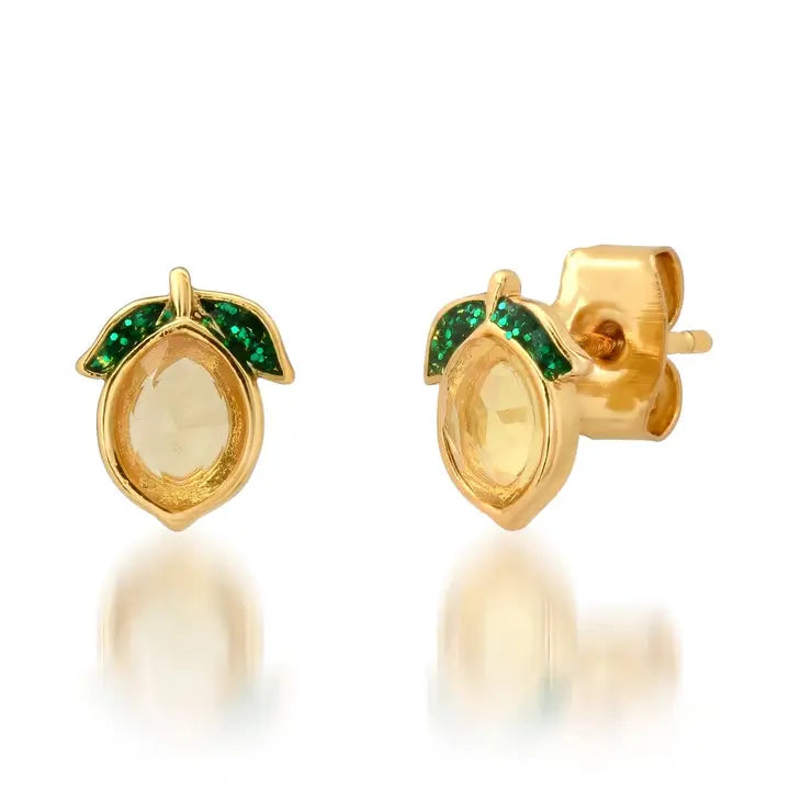 Tai Faceted Glass Lemon Studs