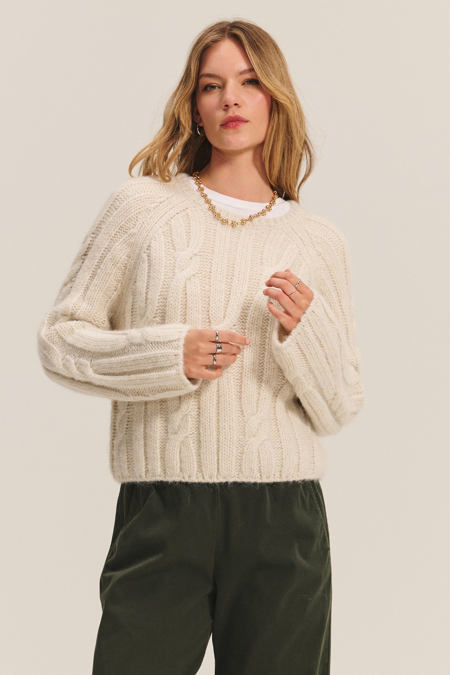 Velvet Marina Cable Knit Sweater
