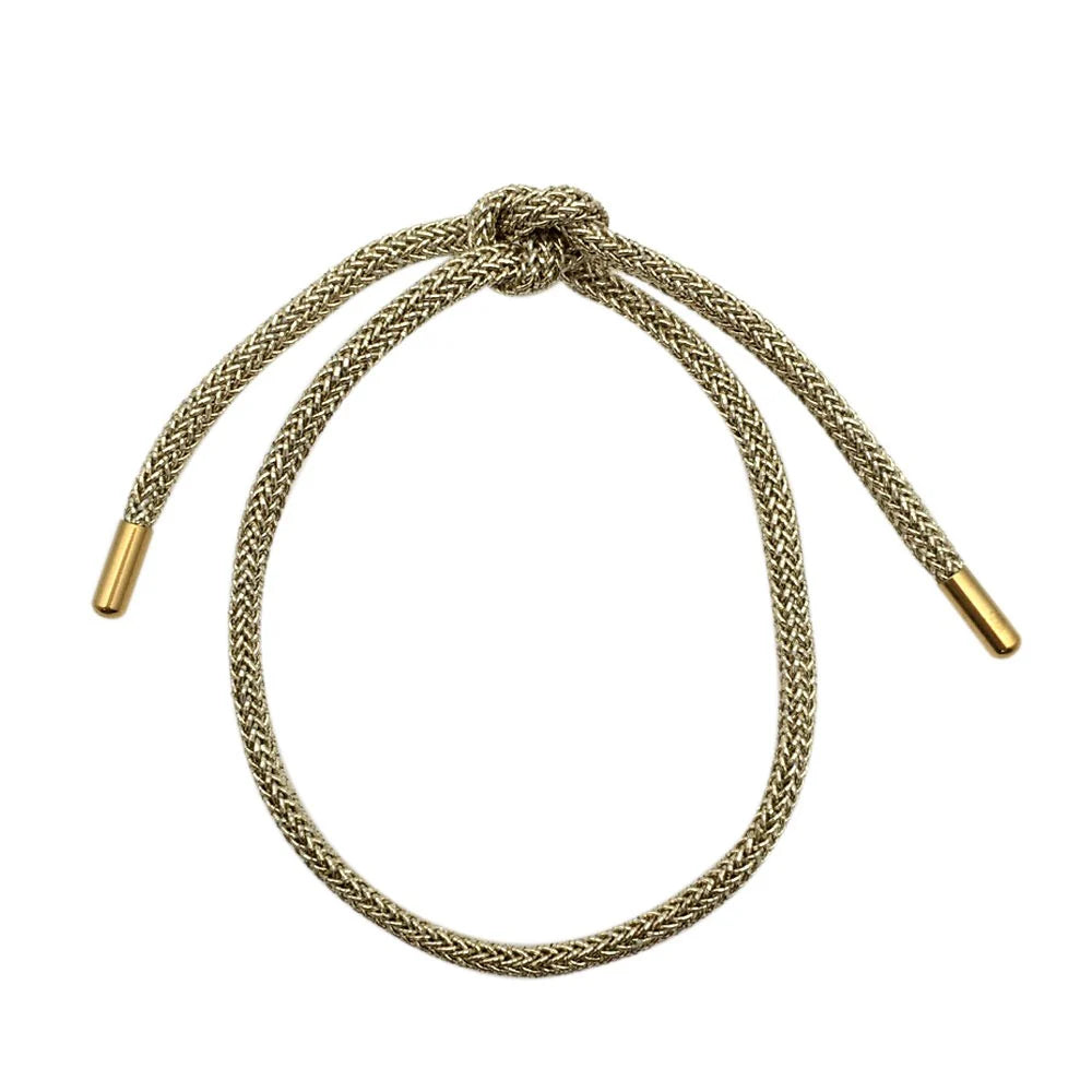 Hart Small Heart of Gold Charm on Gold Lurex Bracelet