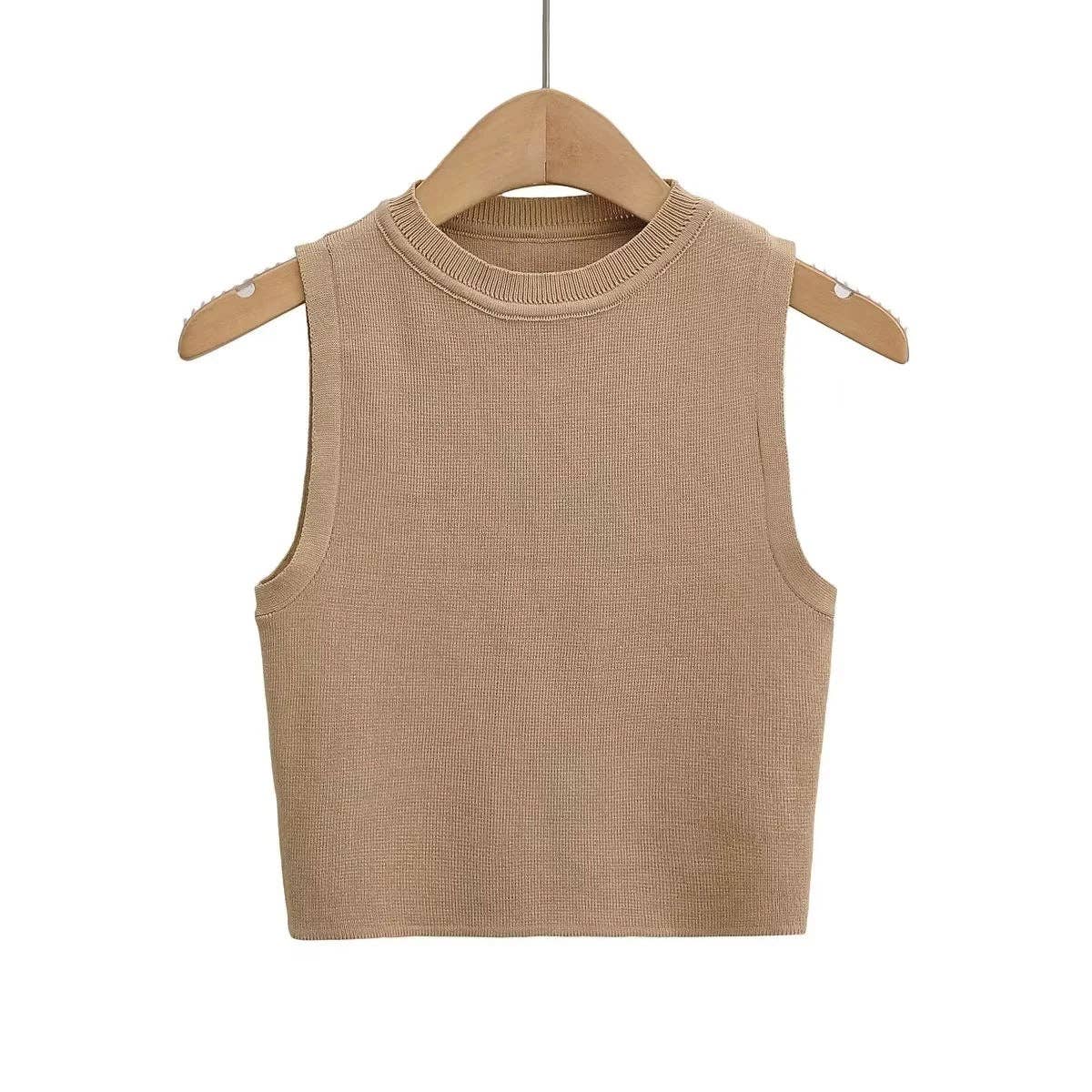 Cropped Knit Tank