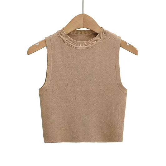 Cropped Knit Tank