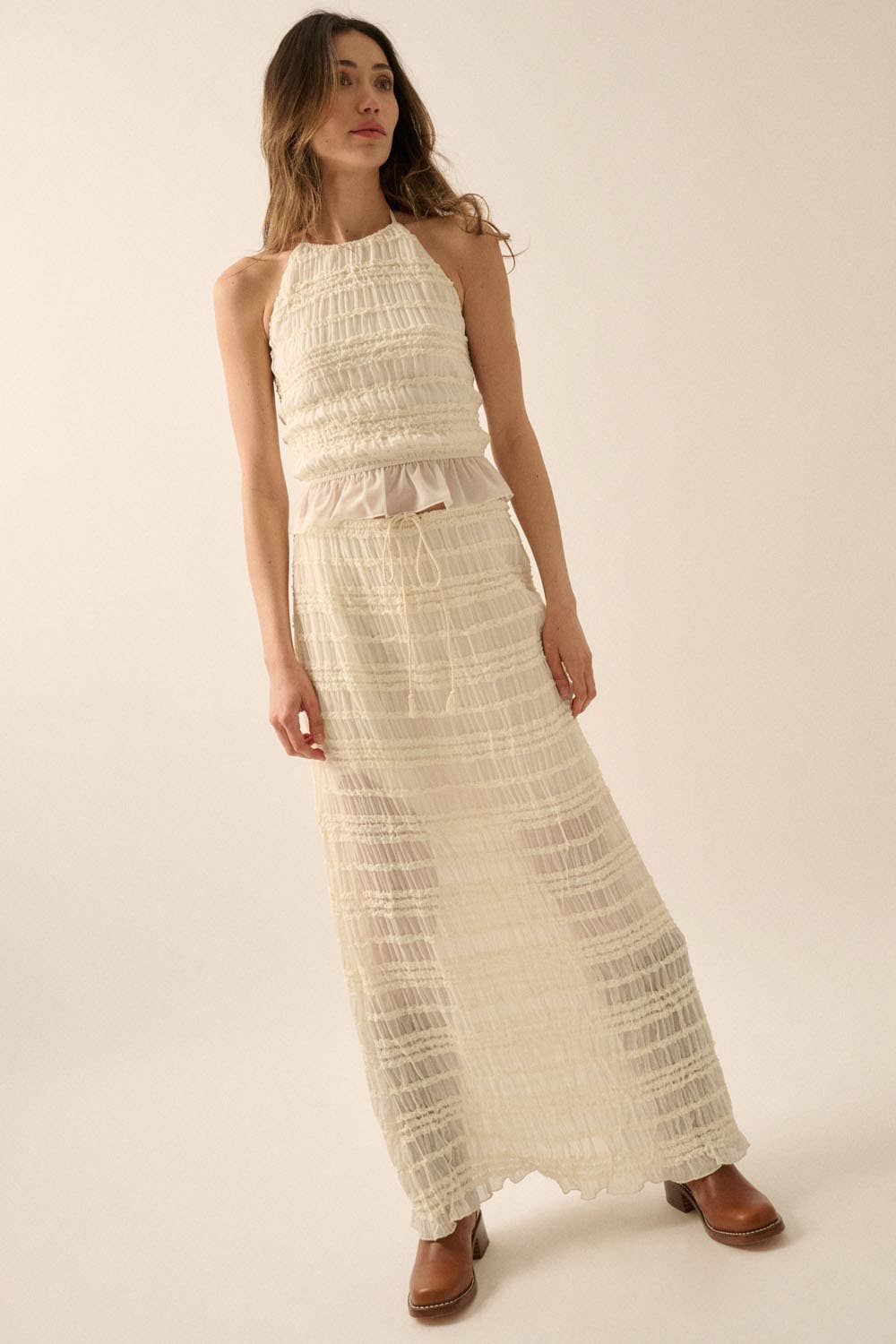 Ruffled Maxi Skirt