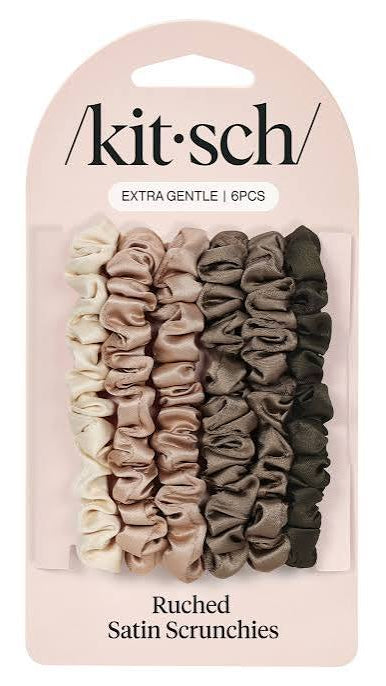 Kitsch Ultra Petite Satin Scrunchies 6pc