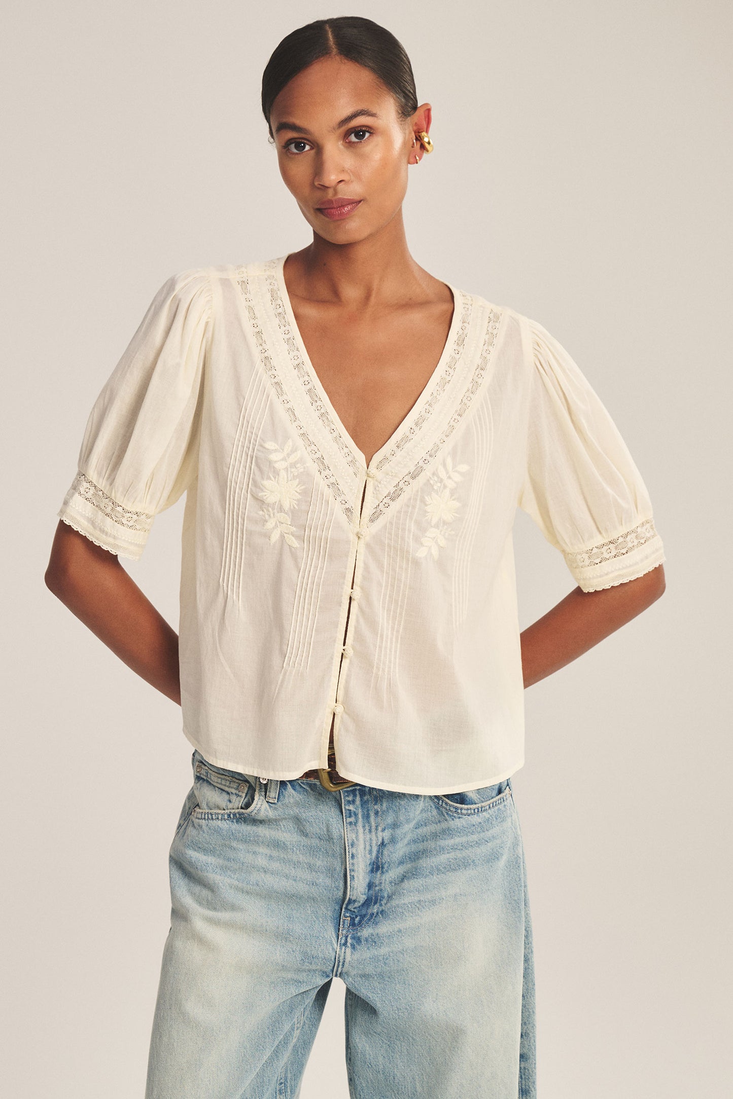 Velvet Mavis Top - Butter