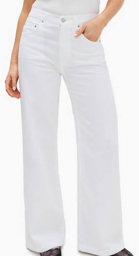 Pistola Jadyn Low Slung Palazzo Jean - White