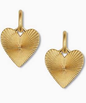 Hart Small Ribbed Heart of Gold Huggies