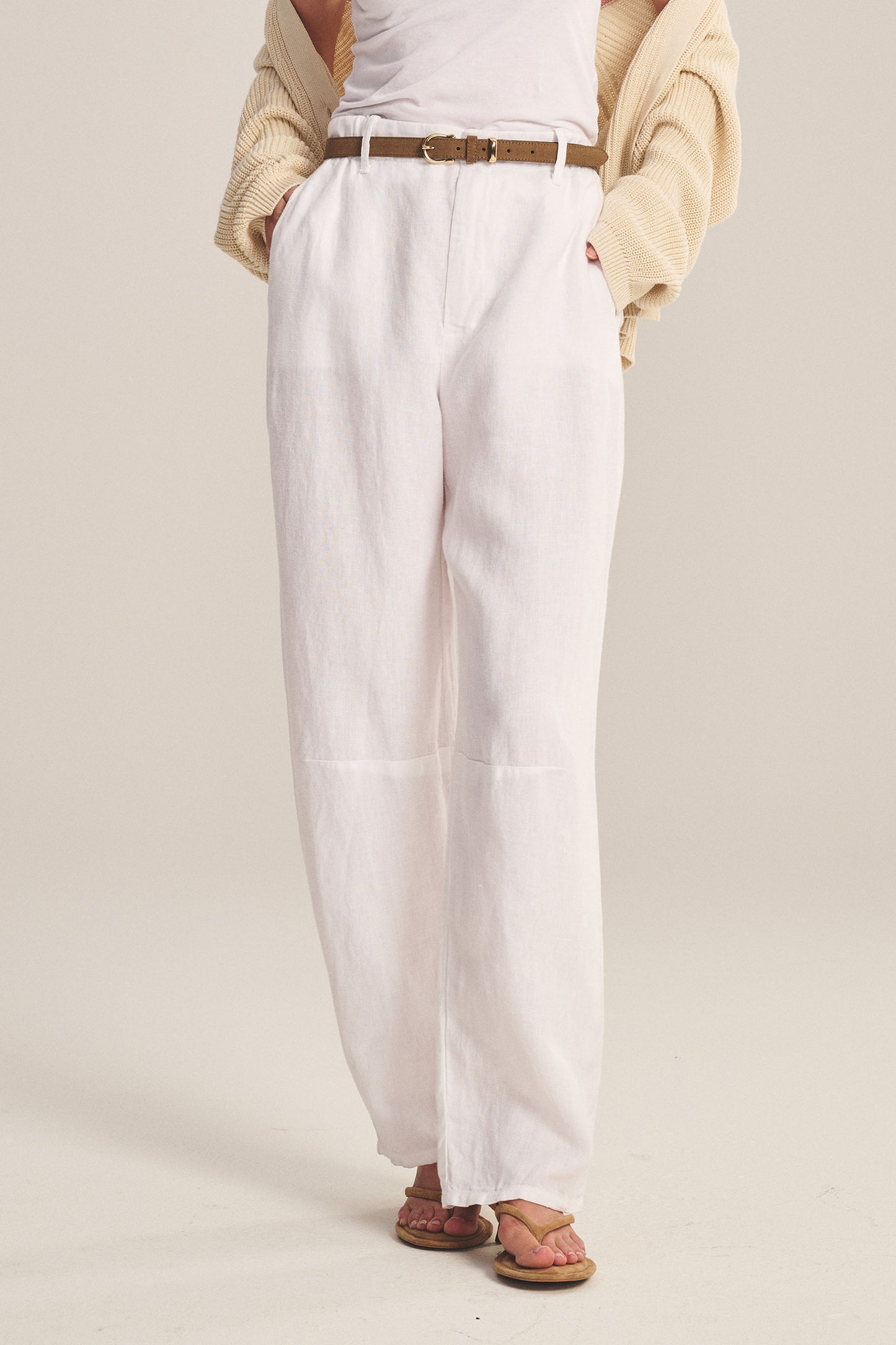 Velvet Taylor Pants - White